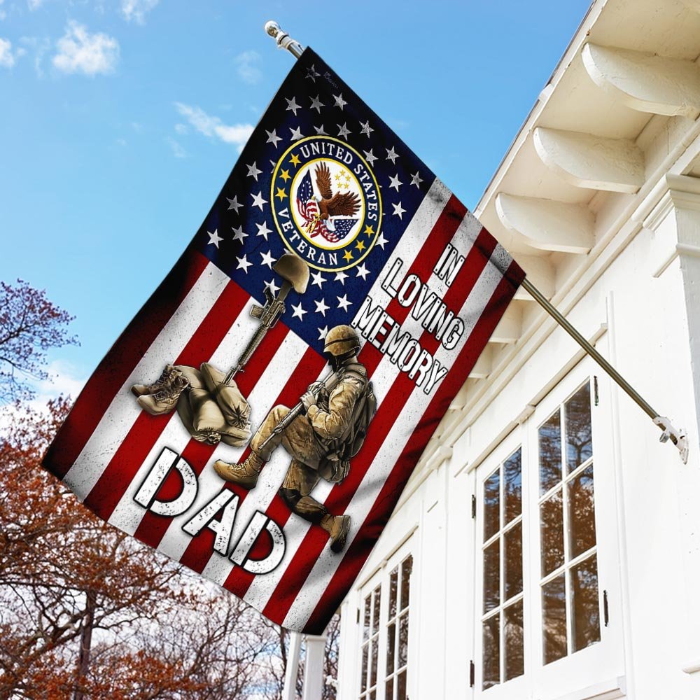 In Loving Memory Veteran Dad Flag