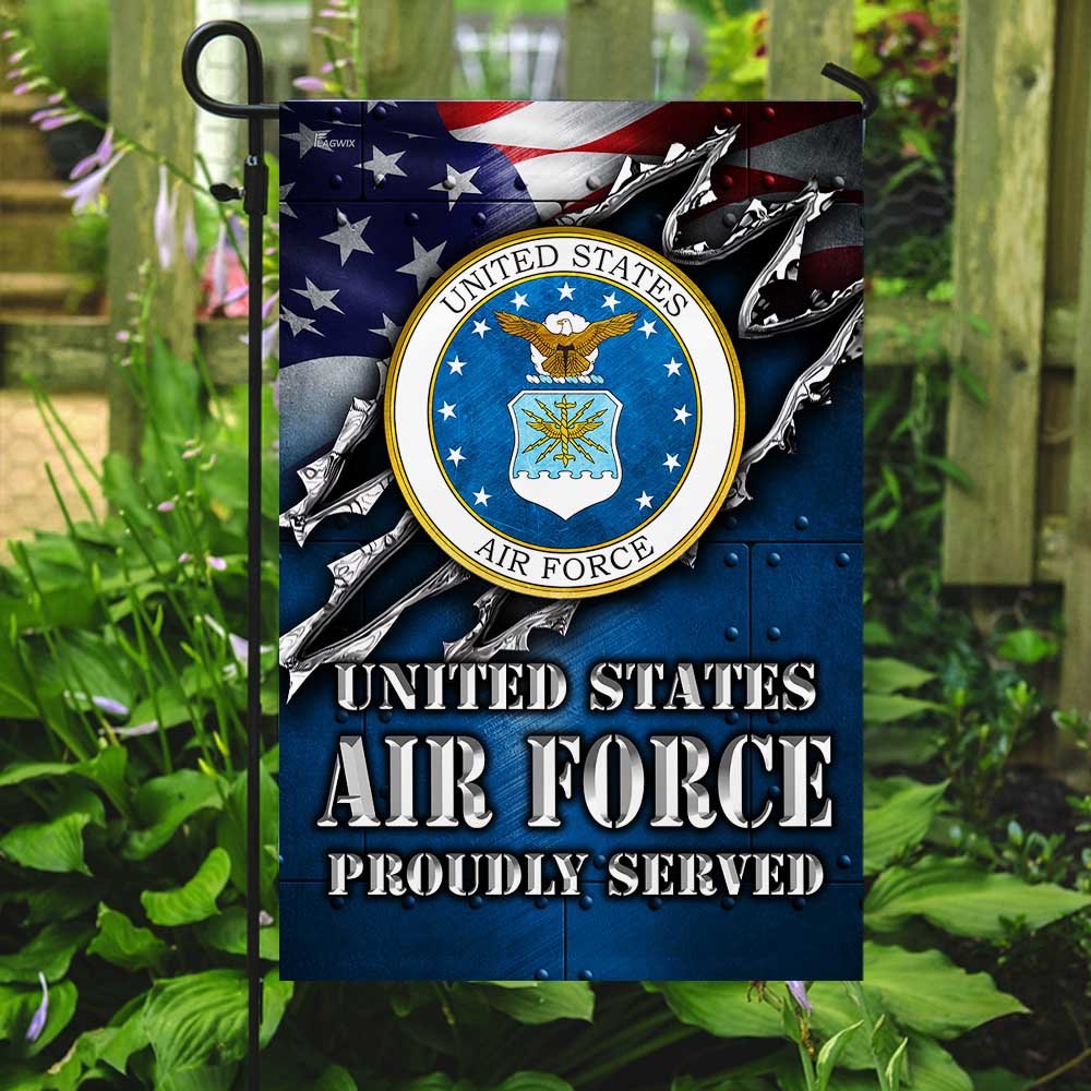 United States Air Force Veteran. Proudly Served Flag