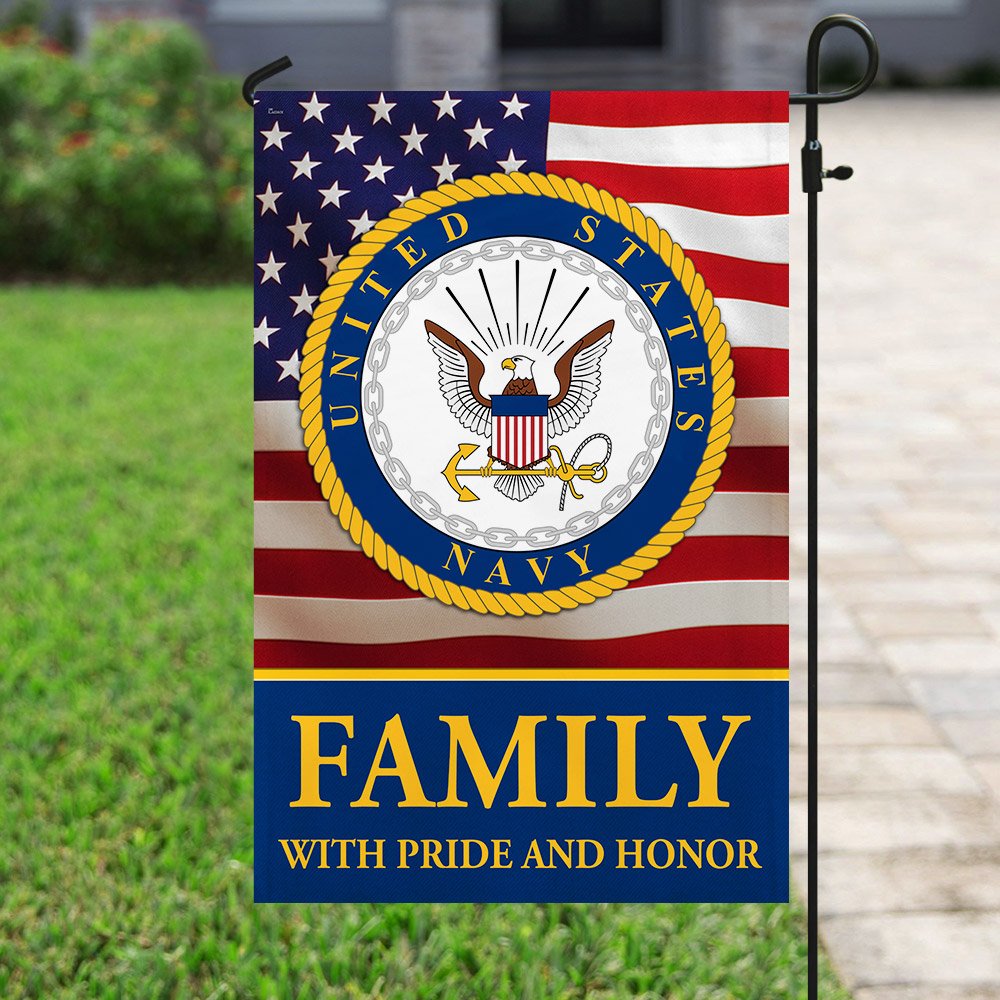 Family With Pride And Honor U.S. Navy Flag