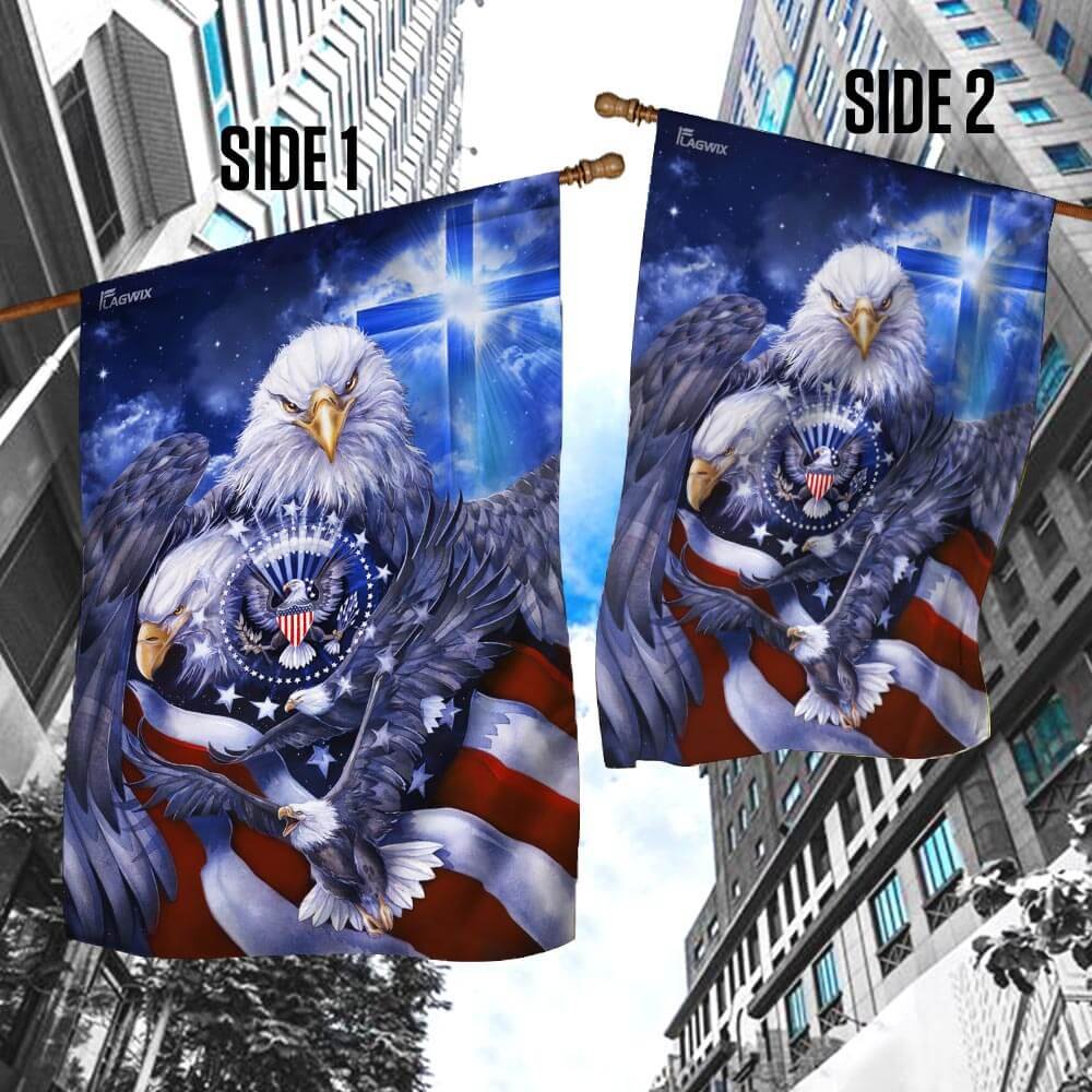 God Bless America. Eagle Flag