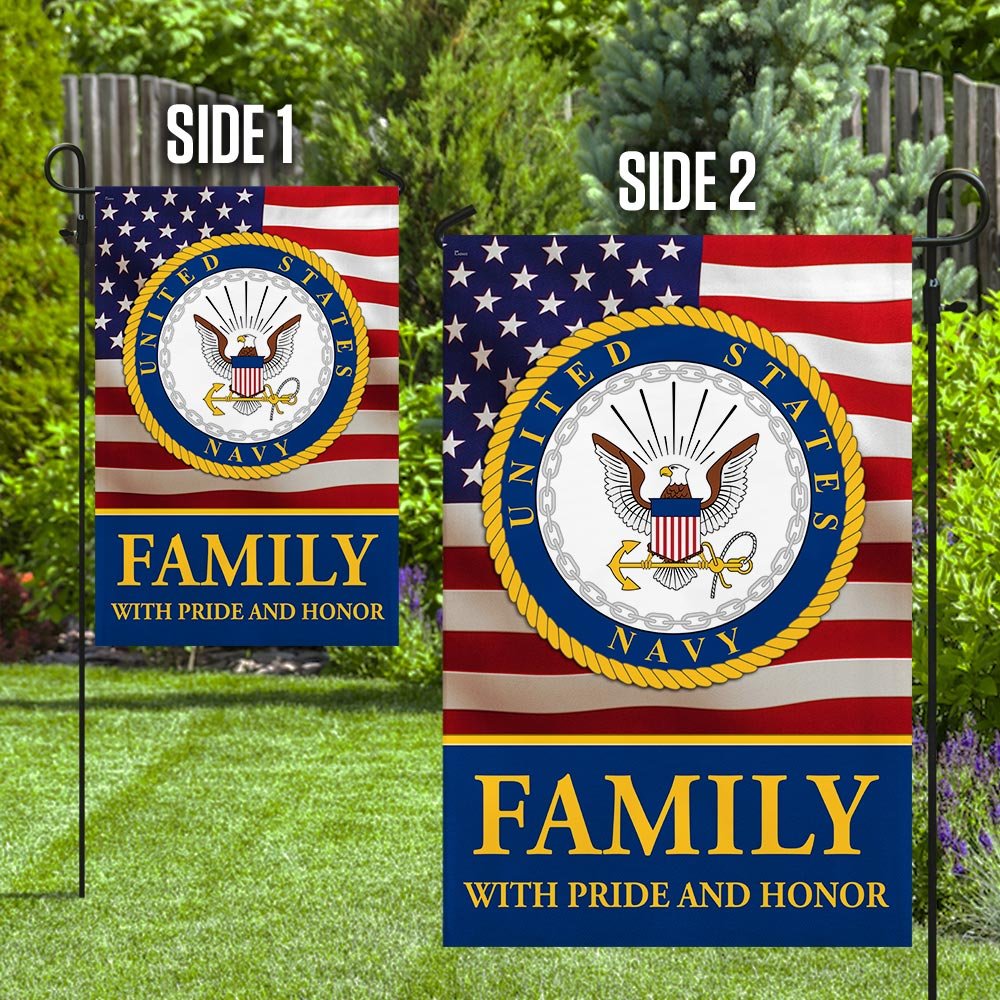 Family With Pride And Honor U.S. Navy Flag