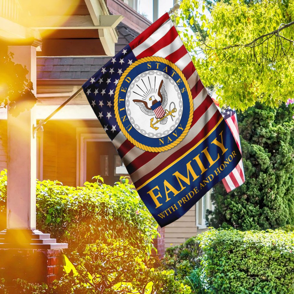 Family With Pride And Honor U.S. Navy Flag