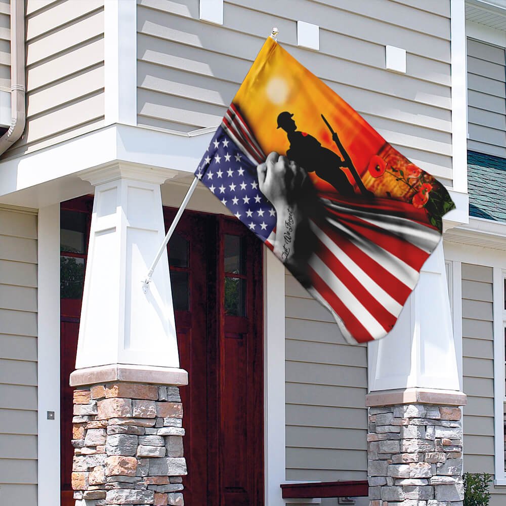 Veteran. Lest We Forget Flag