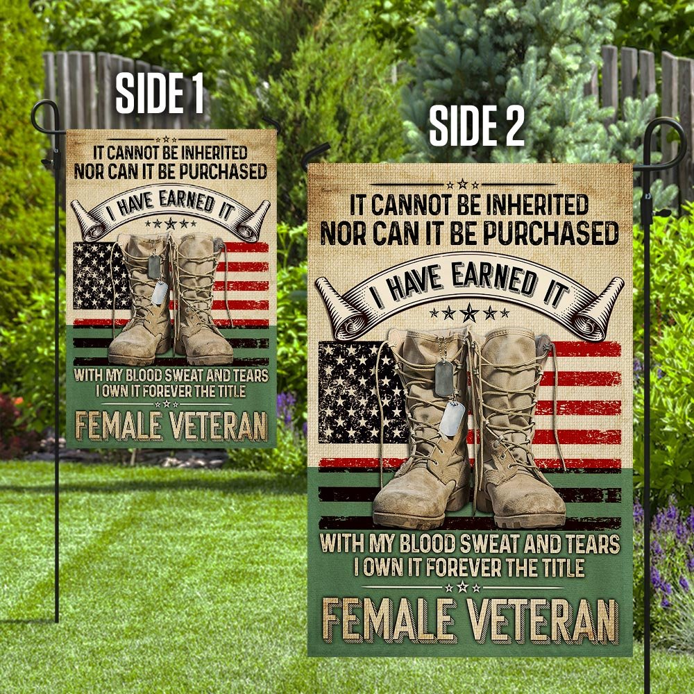 Forever The Title Female Veteran Flag