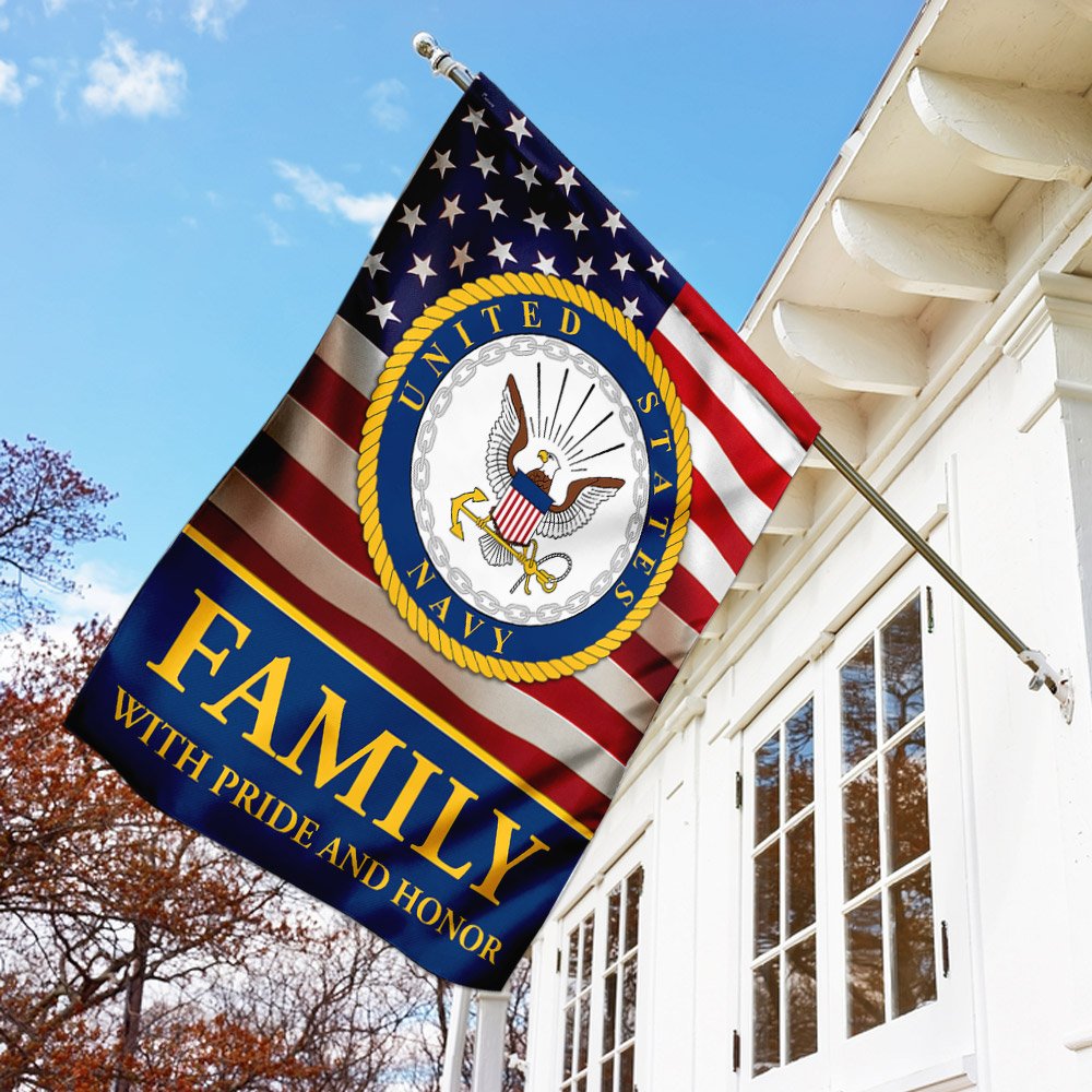 Family With Pride And Honor U.S. Navy Flag