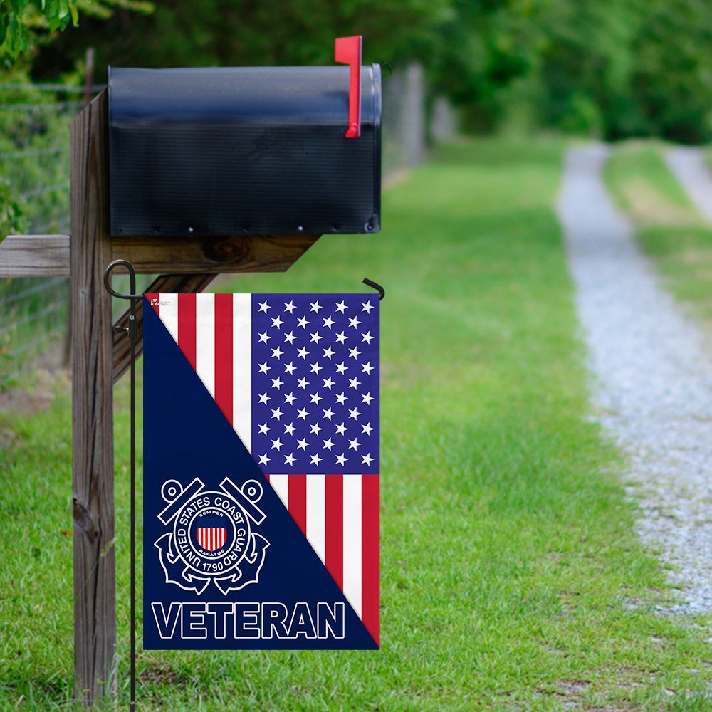 United States Coast Guard Veteran American Flag