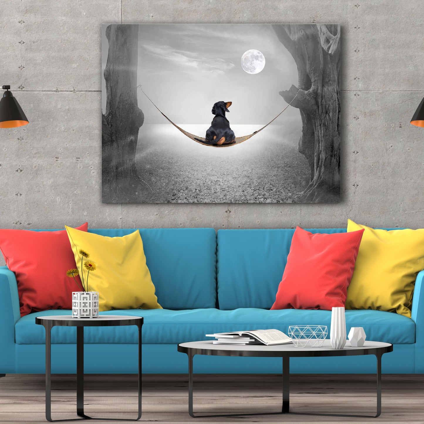 Dachshund Printed Canvas - Gifts for Dog Lover | Puppies Home Room Wall Art - MostSuit