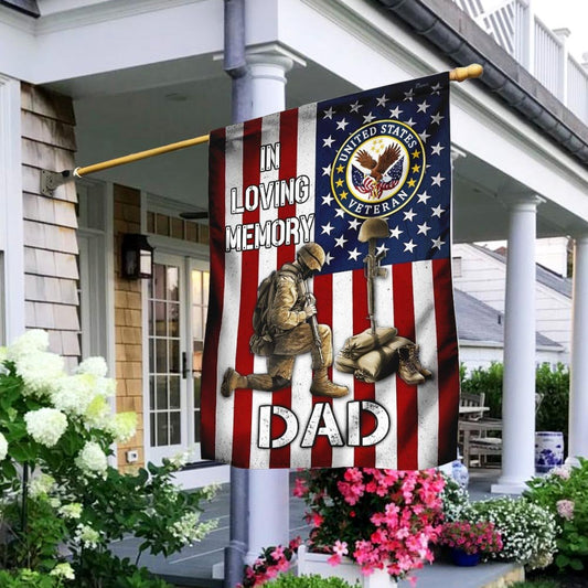 In Loving Memory Veteran Dad Flag