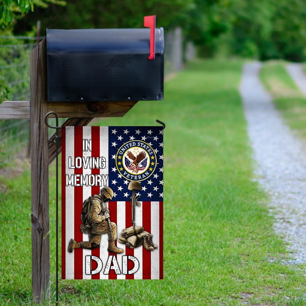 In Loving Memory Veteran Dad Flag