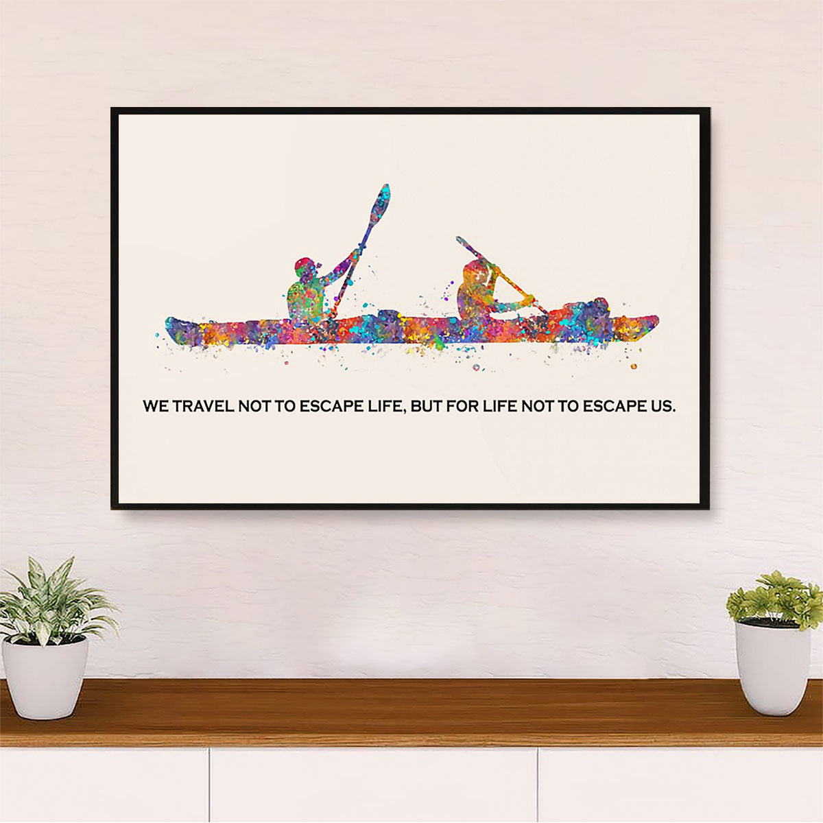 Kayaking Canvas Wall Art Prints | Escape Us | Home Décor Gift for Kayaker