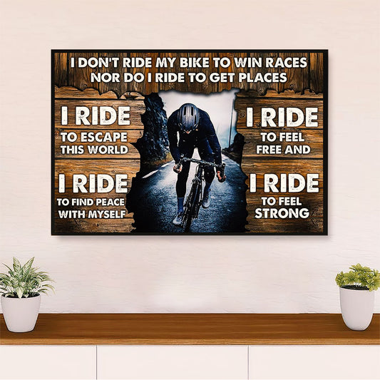 Cycling, Mountain Biking Canvas  Prints | I Ride To | Wall Art Gift for Cycler