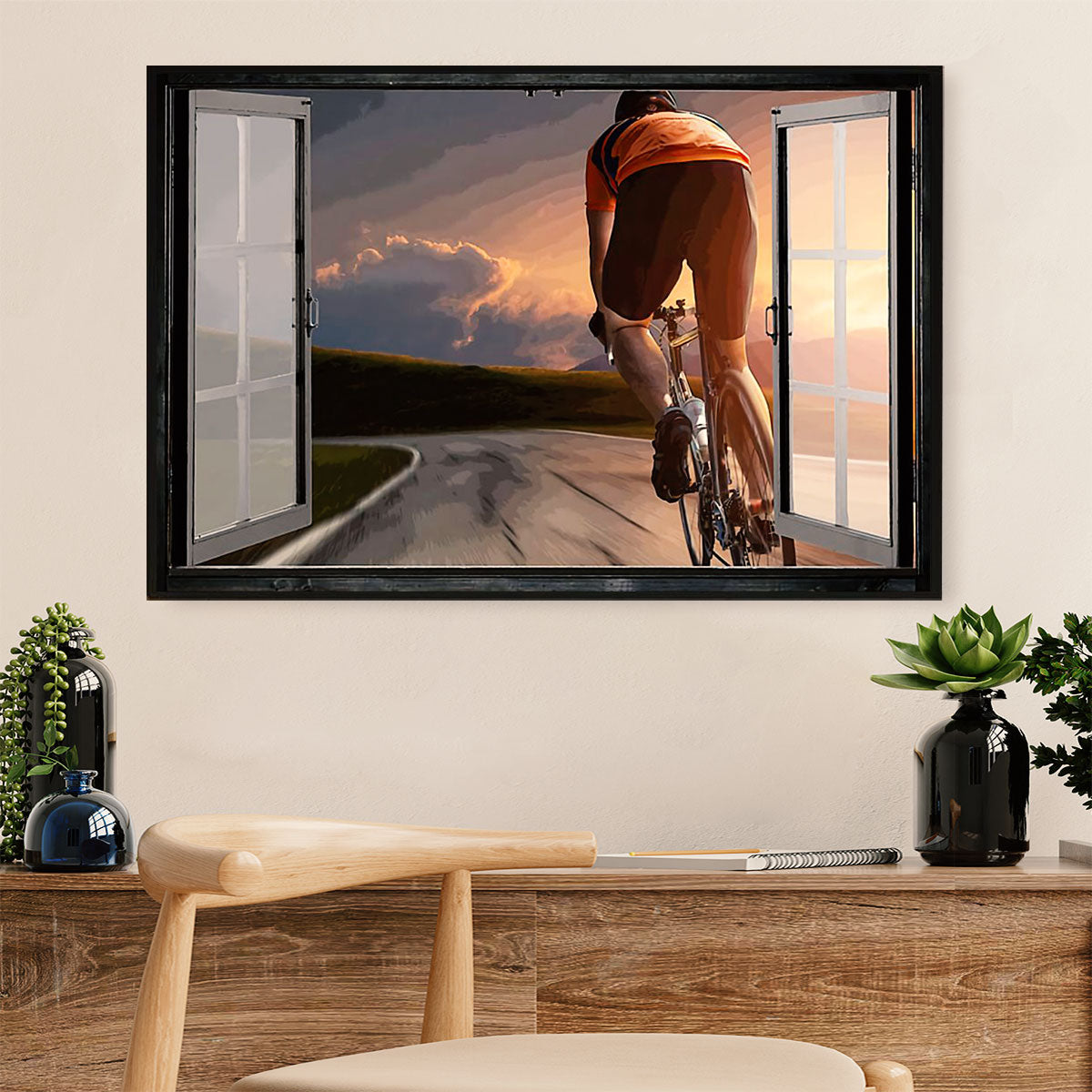 Cycling, Mountain Biking Canvas Prints | Mountain Landscape | Wall Art Gift for Cycler