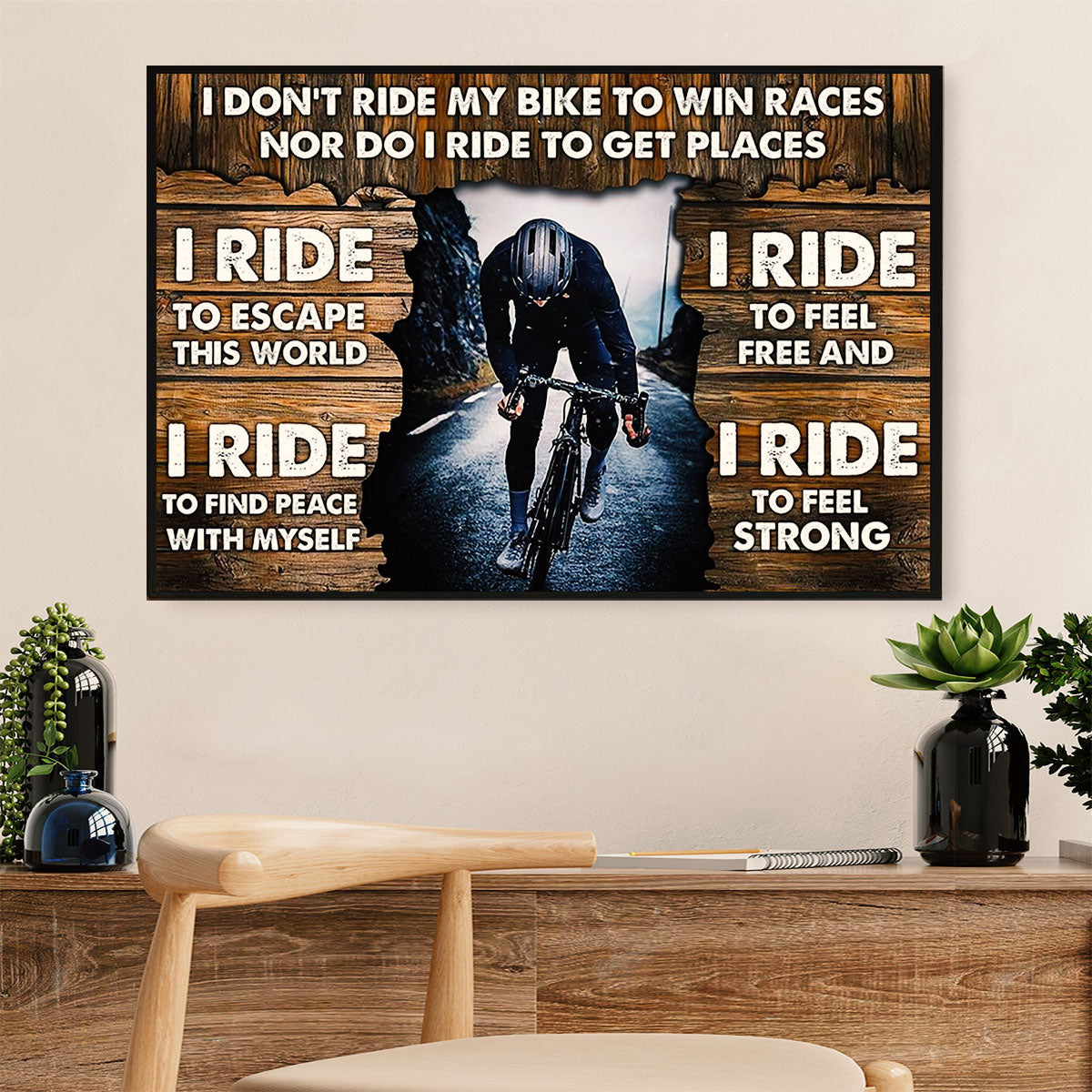 Cycling, Mountain Biking Canvas  Prints | I Ride To | Wall Art Gift for Cycler