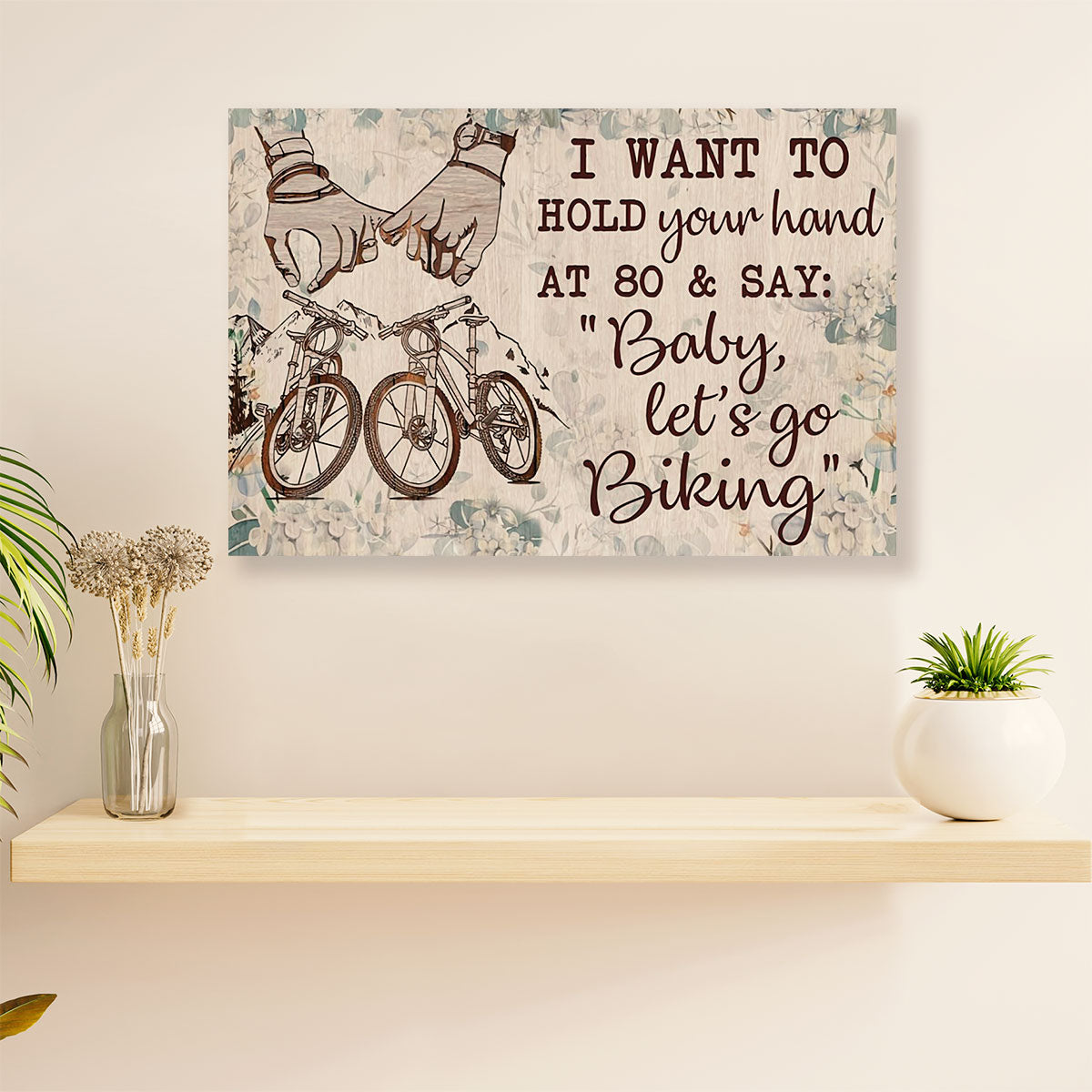 Cycling, Mountain Biking Canvas Prints | Couple Cycling | Wall Art Gift for Cycler