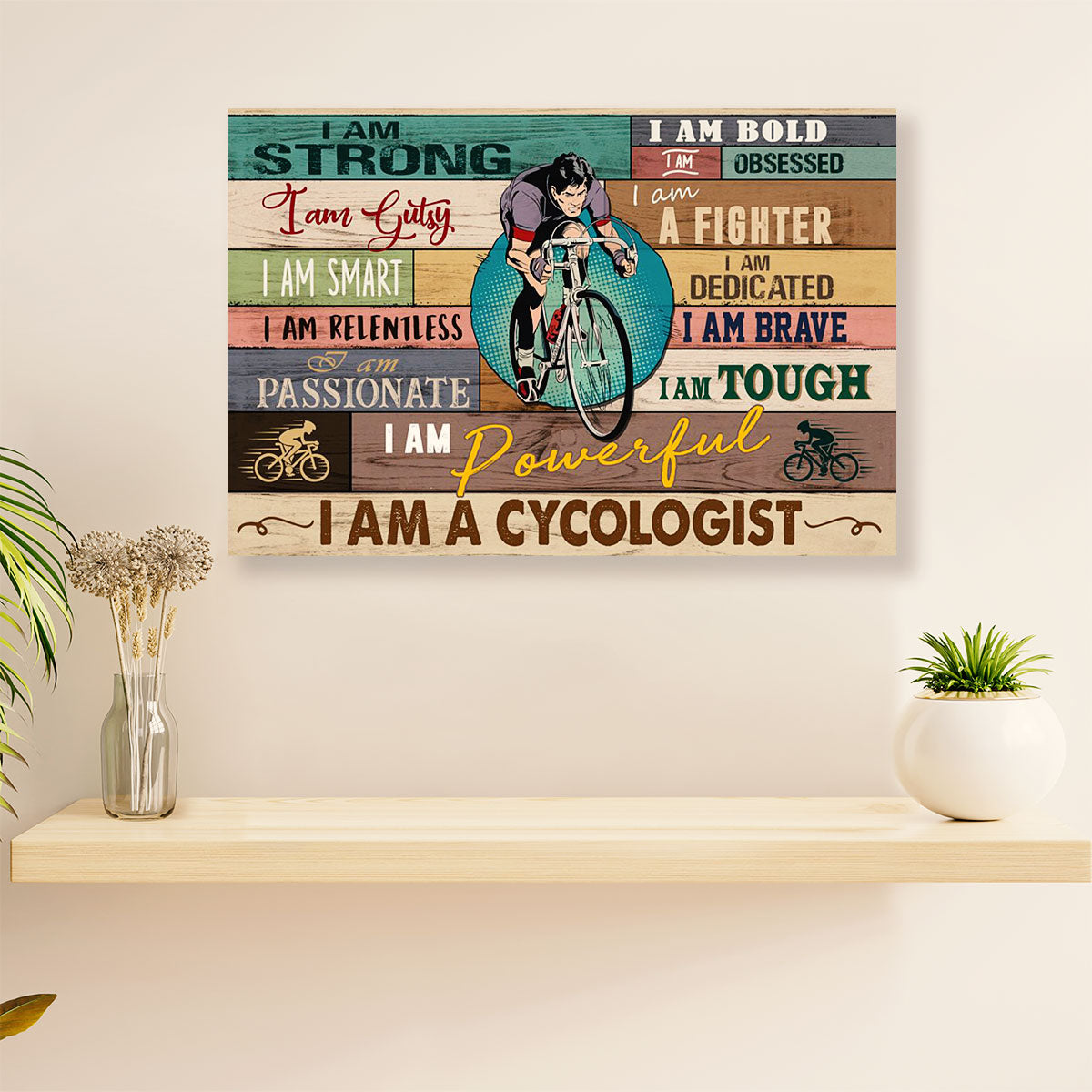 Cycling, Mountain Biking Canvas Prints | I Am Cycologist | Wall Art Gift for Cycler