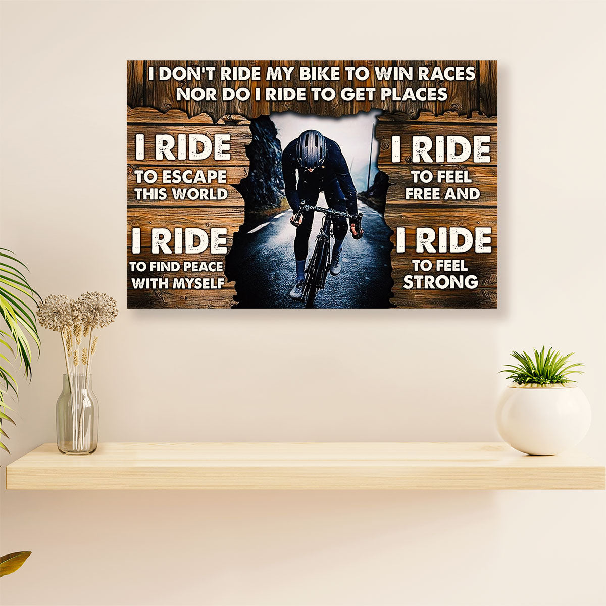 Cycling, Mountain Biking Canvas  Prints | I Ride To | Wall Art Gift for Cycler