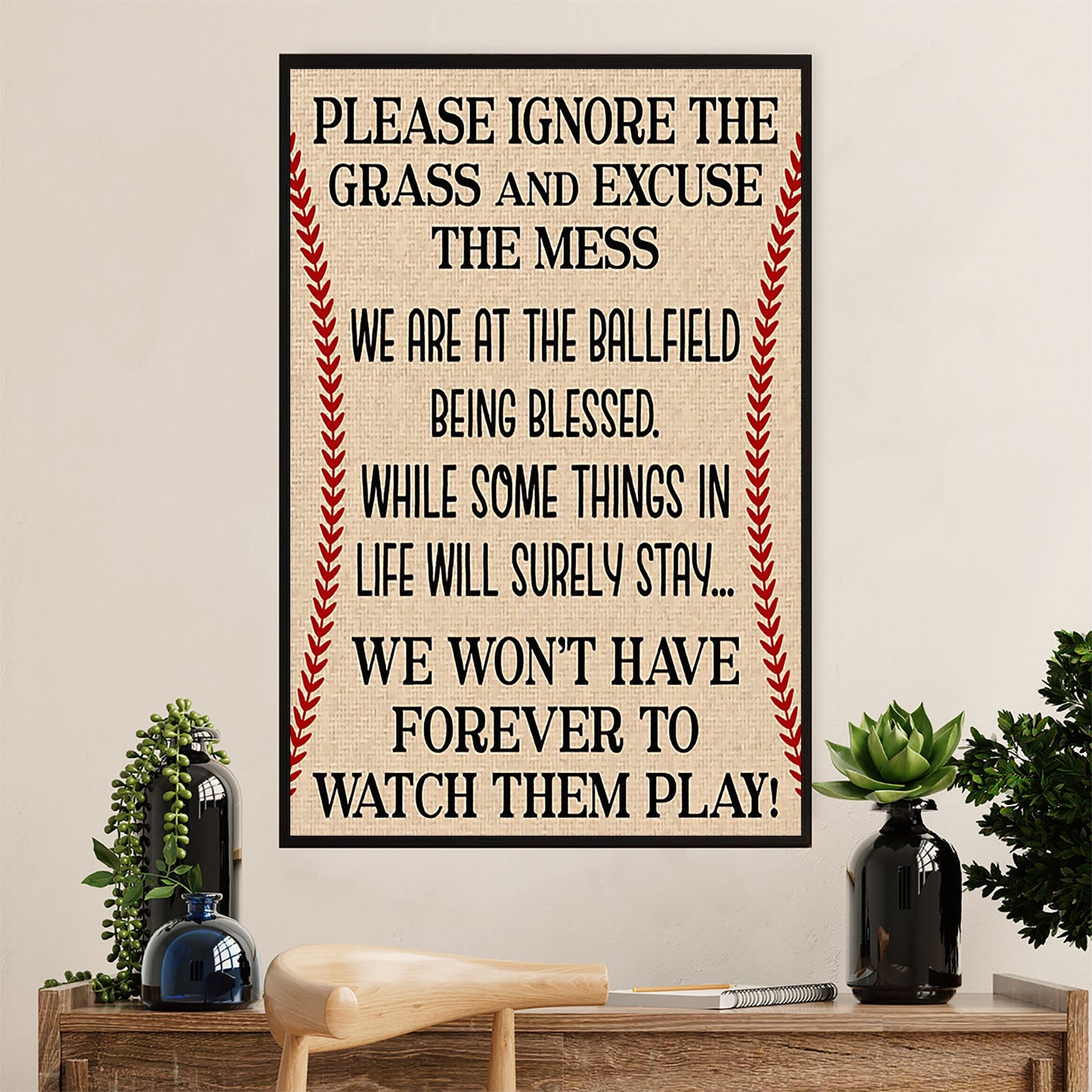 Baseball Canvas Wall Art Prints | Being Blessed | Home Décor Gift for Baseball Player