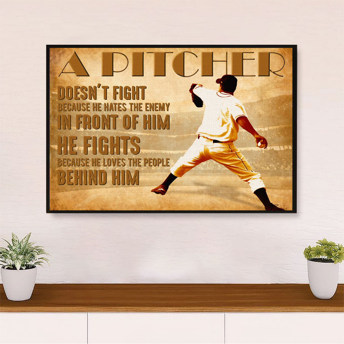 Baseball Canvas Wall Art Prints | A Pitcher | Home Décor Gift for Baseball Players
