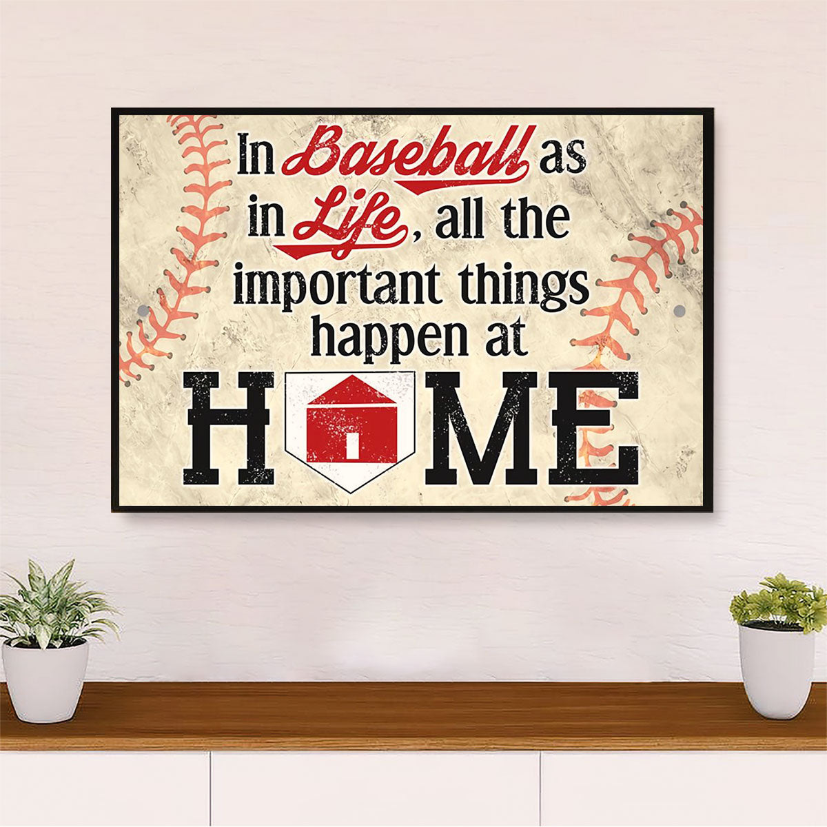 Baseball Canvas Wall Art Prints | Happen At Home | Home Décor Gift for Baseball Players