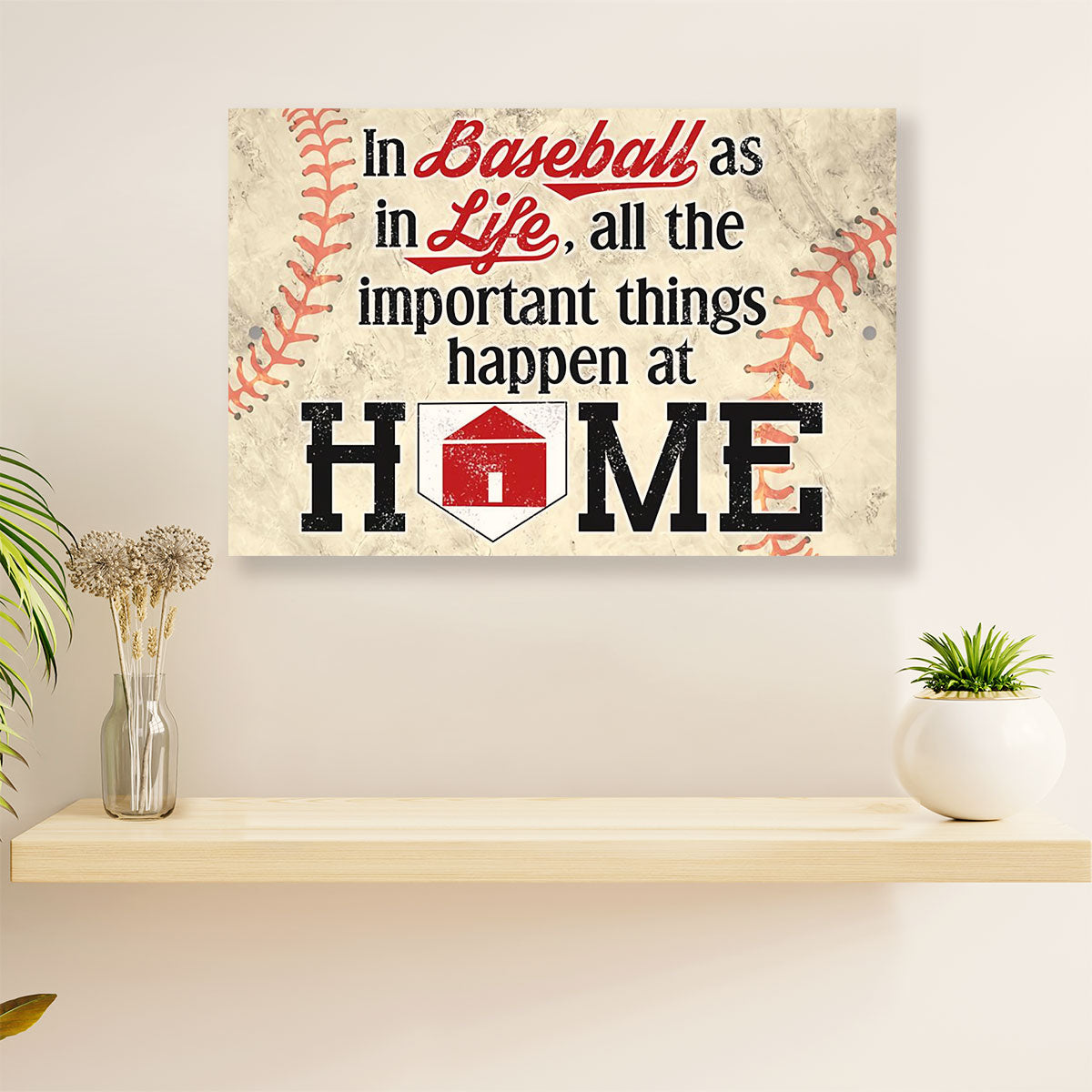 Baseball Canvas Wall Art Prints | Happen At Home | Home Décor Gift for Baseball Players