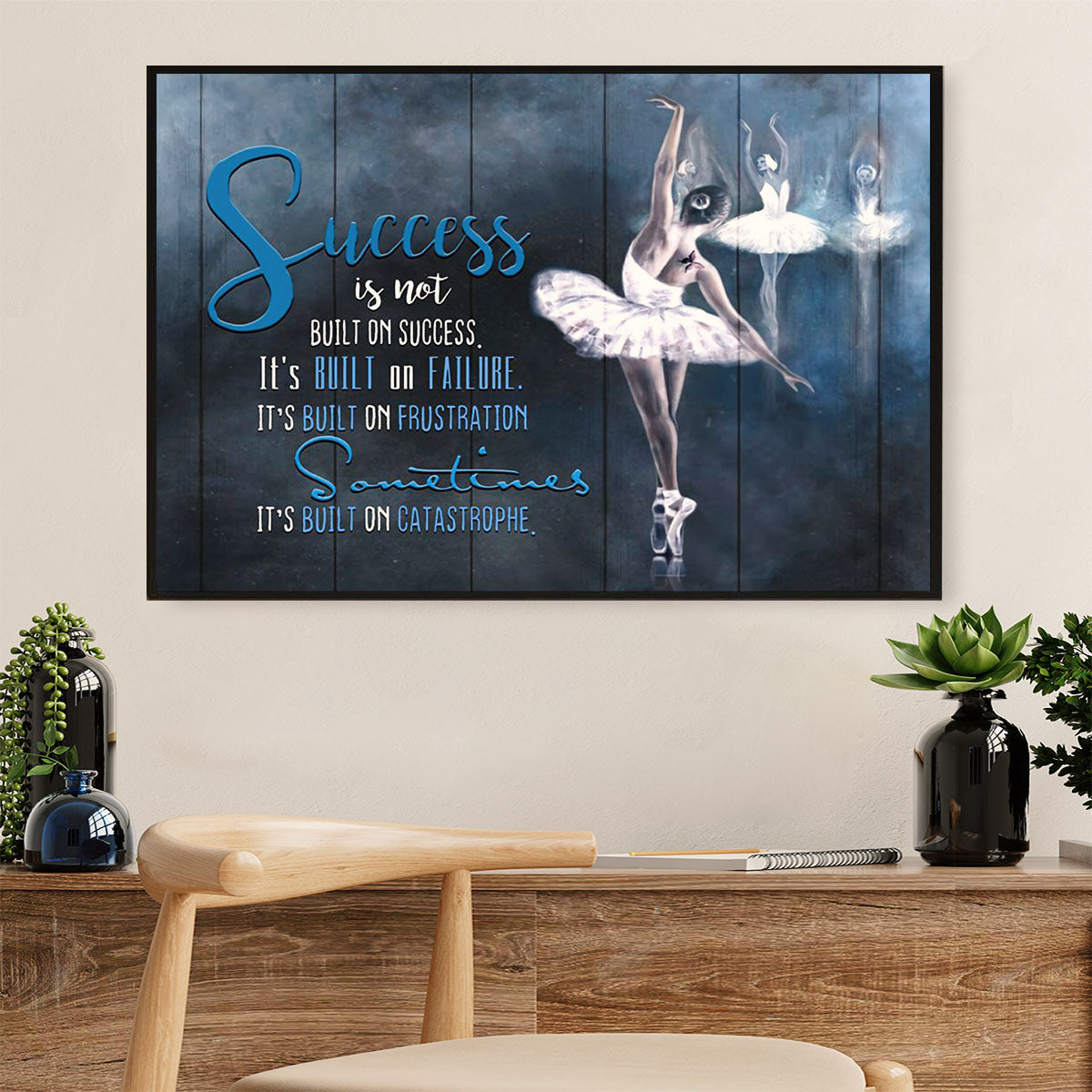 Dancing Ballet Canvas Wall Art Prints | Success | Home Décor Gift for Ballet Dancer