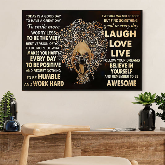 Dancing Ballet Canvas Wall Art Prints | Work Hard | Home Décor Gift for Ballet Dancer