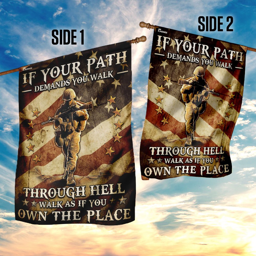 Veteran - Walk As If You Own The Place Flag