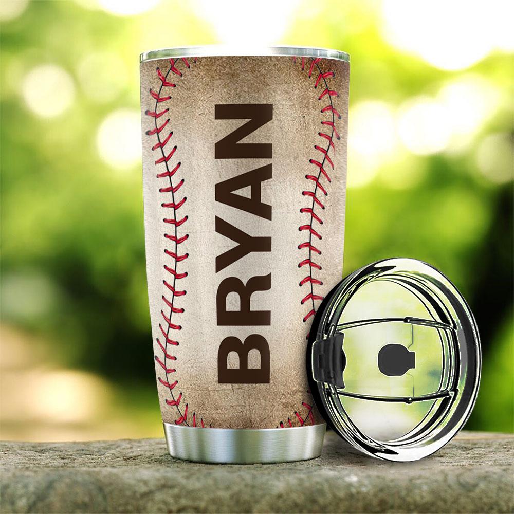 Baseball Personalized DNR2511001 Stainless Steel Tumbler - MostSuit