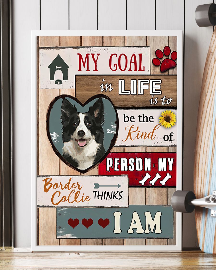 Personalized Photo Canvas Prints Gift for Dog Lovers Border Collie Birthday Vintage Home Wall Decor Canvas - Mostsuit