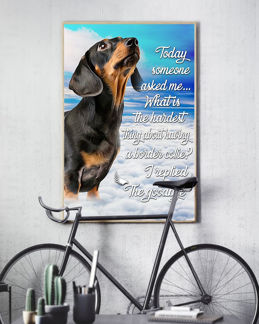 Personalized Photo Canvas Prints Gift for Dog Lovers Dachshund The Goodbye Birthday Gift Vintage Home Wall Decor Canvas - Mostsuit