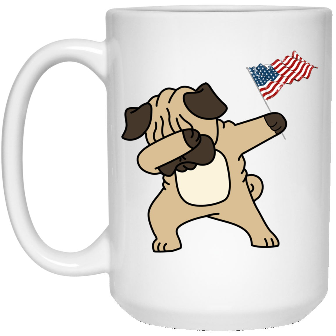Dabbing Pug Mug Independence 4th July Pug Gifts for Puggy Puppies Lover