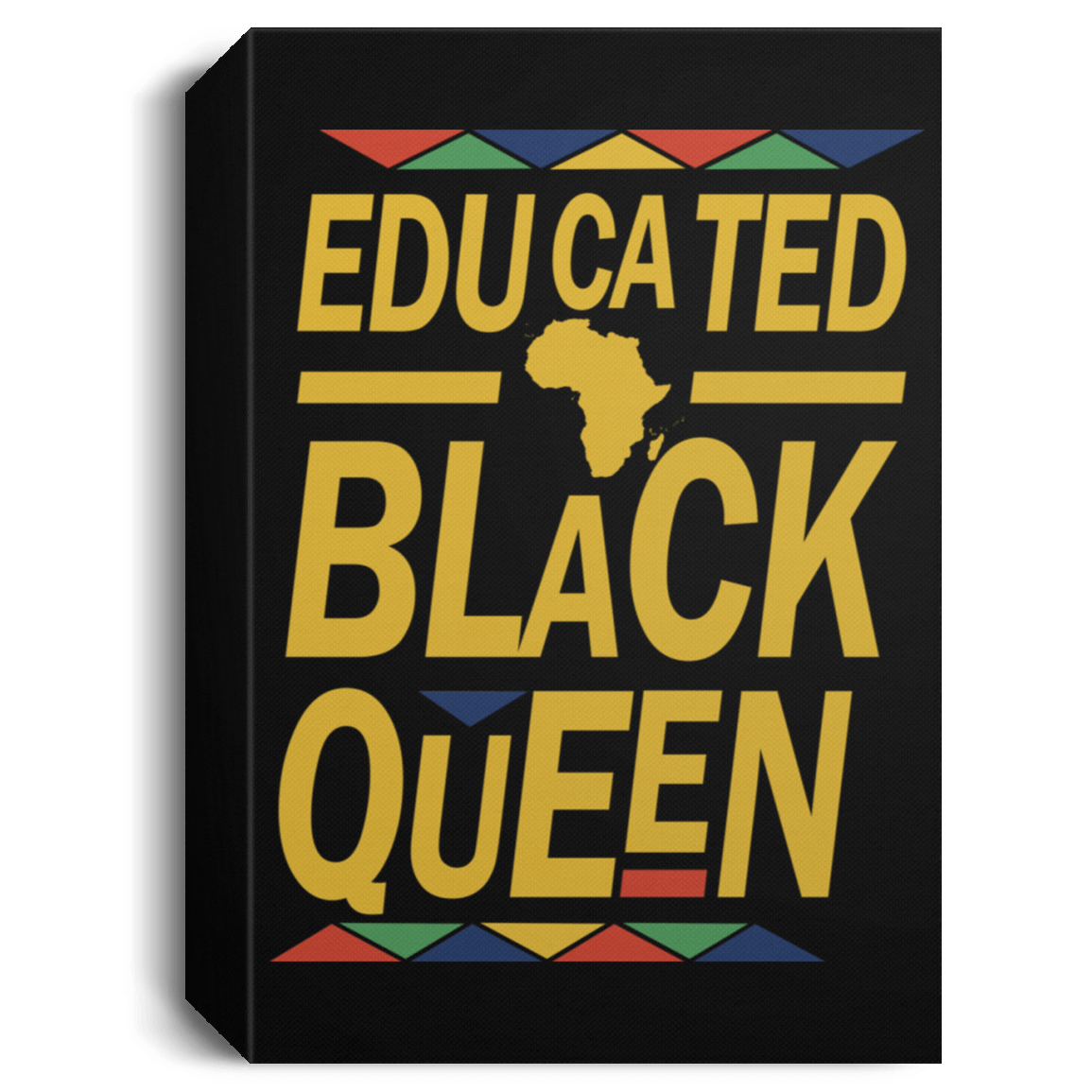 African American Canvas Art Educated Black Queen Afro Woman Canvas Black Art Living Room Decor