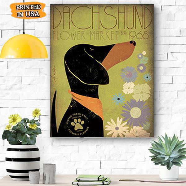 Dachshund Dog Canvas Prints Matte Canvas - Home Room Wall Decor Matte Canvas - Mostsuit