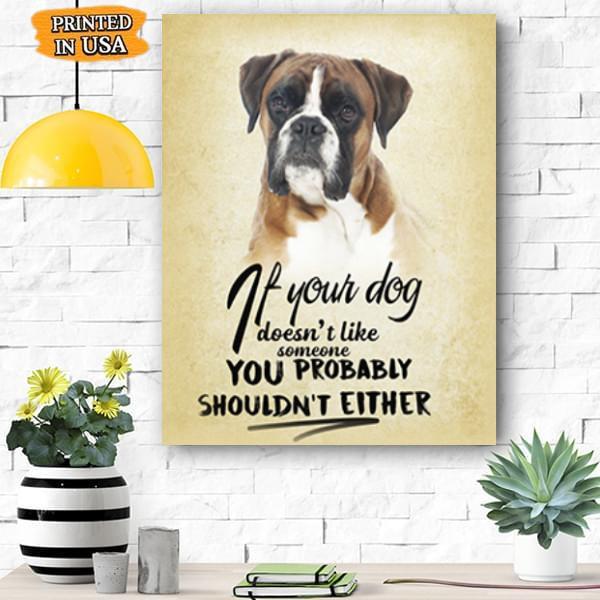 Boxer Dog Canvas Prints Matte Canvas - Home Room Wall Decor Matte Canvas - Mostsuit
