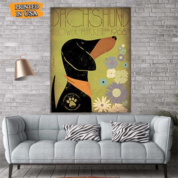 Dachshund Dog Canvas Prints Matte Canvas - Home Room Wall Decor Matte Canvas - Mostsuit