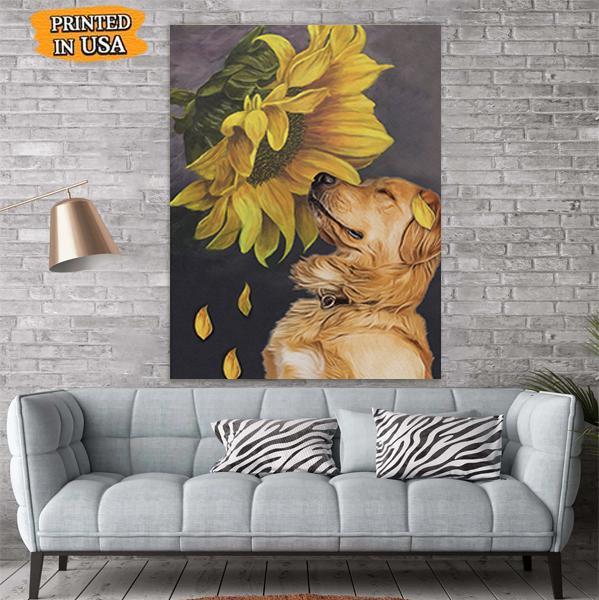 Golden Retriever Dog Canvas Prints Matte Canvas - Home Room Wall Decor Matte Canvas - Mostsuit