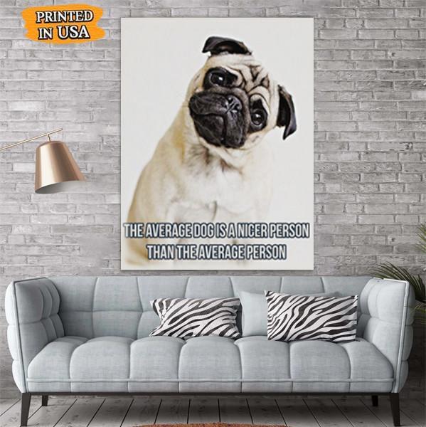 Pug Dog Canvas Prints Matte Canvas 3 - Home Room Wall Decor Matte Canvas - Mostsuit