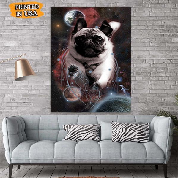 Pug Dog Canvas Prints Matte Canvas - Home Room Wall Decor Matte Canvas - Mostsuit