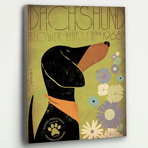 Dachshund Dog Canvas Prints Matte Canvas - Home Room Wall Decor Matte Canvas - Mostsuit