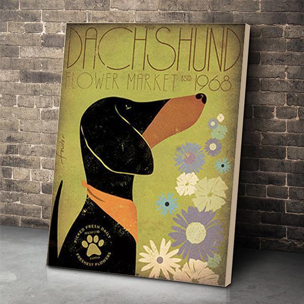 Dachshund Dog Canvas Prints Matte Canvas - Home Room Wall Decor Matte Canvas - Mostsuit