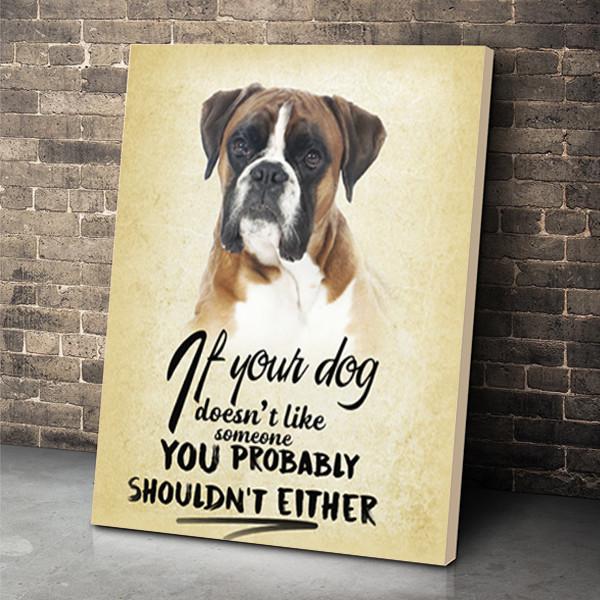 Boxer Dog Canvas Prints Matte Canvas - Home Room Wall Decor Matte Canvas - Mostsuit