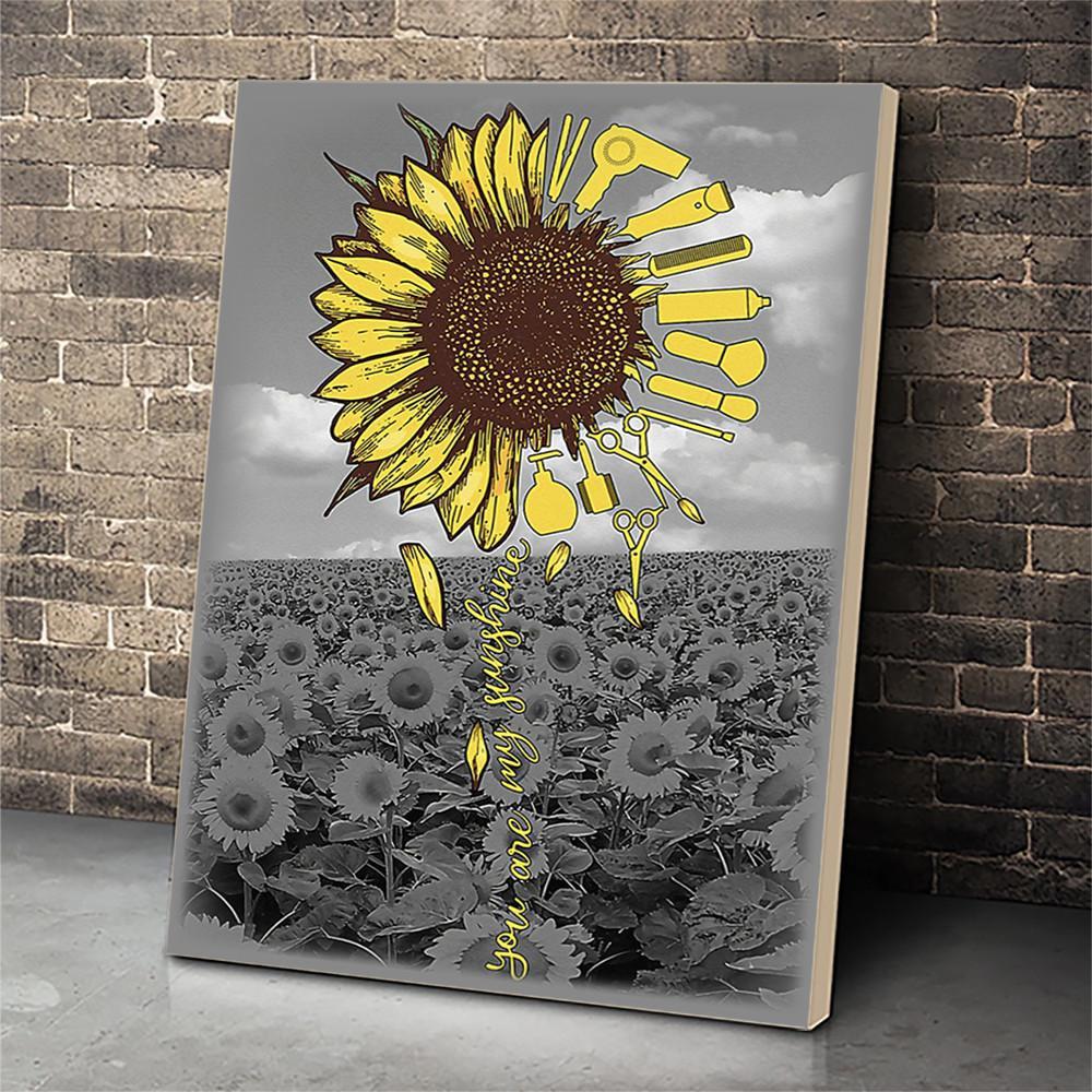 Hairstylist You Are My Sunshine Canvas Room Home Decor Print Matte Canvas - Home Room Wall Decor Matte Canvas - Mostsuit