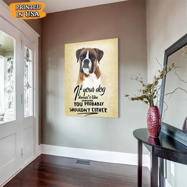 Boxer Dog Canvas Prints Matte Canvas - Home Room Wall Decor Matte Canvas - Mostsuit
