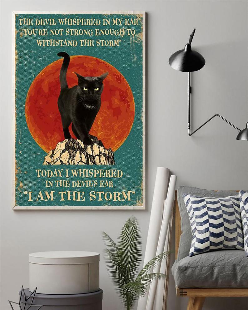 Canvas Gift for Loves Cat Prints Mermaid She Dreams Of The Ocean Gifts Vintage Home Wall Decor Canvas - Mostsuit