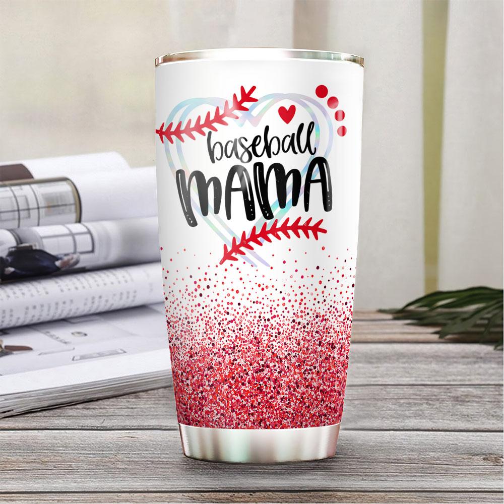 Personalized Baseball Mama DNM2301003Z Stainless Steel Tumbler - MostSuit