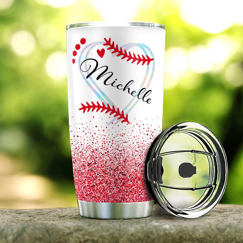 Personalized Baseball Mama DNM2301003Z Stainless Steel Tumbler - MostSuit