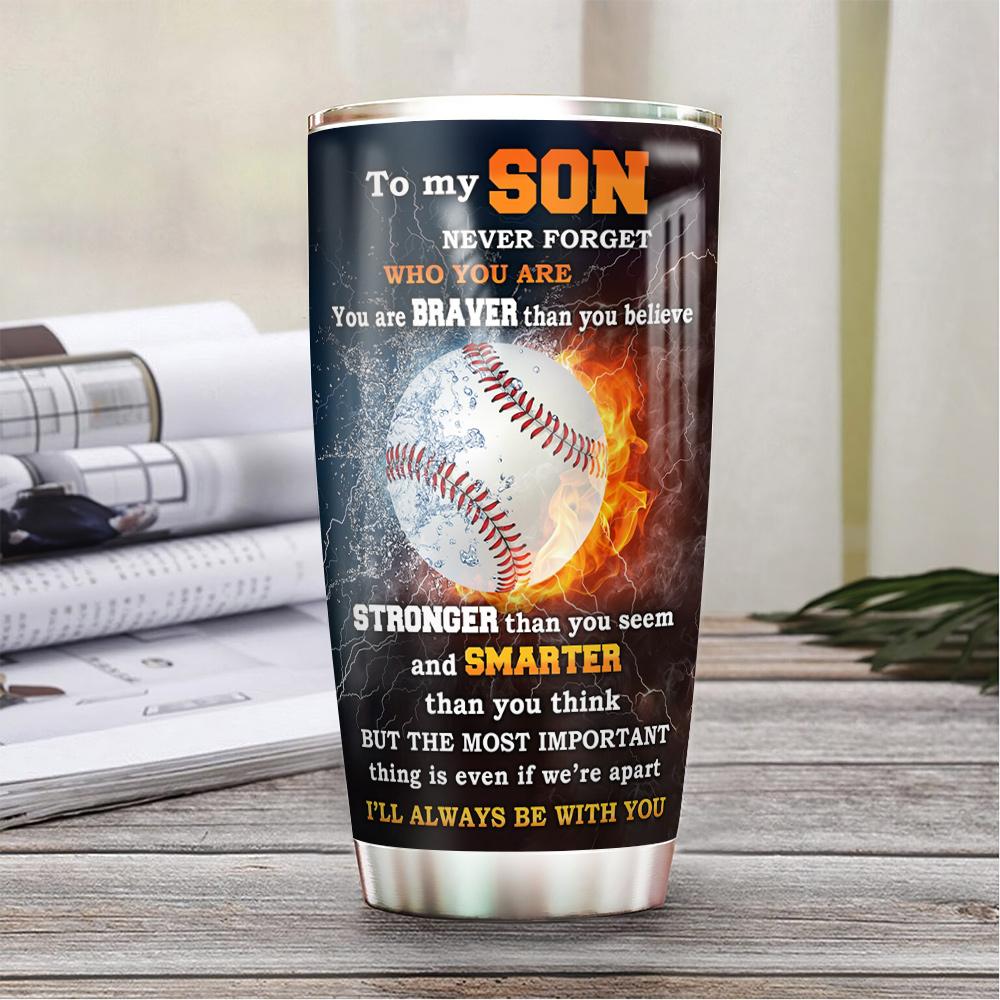 Personalized Baseball To My Son DNZ0401024Z Stainless Steel Tumbler - MostSuit