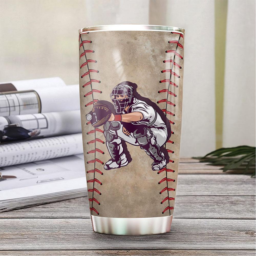Personalized Baseball Catcher HLZ0812003 Stainless Steel Tumbler - MostSuit