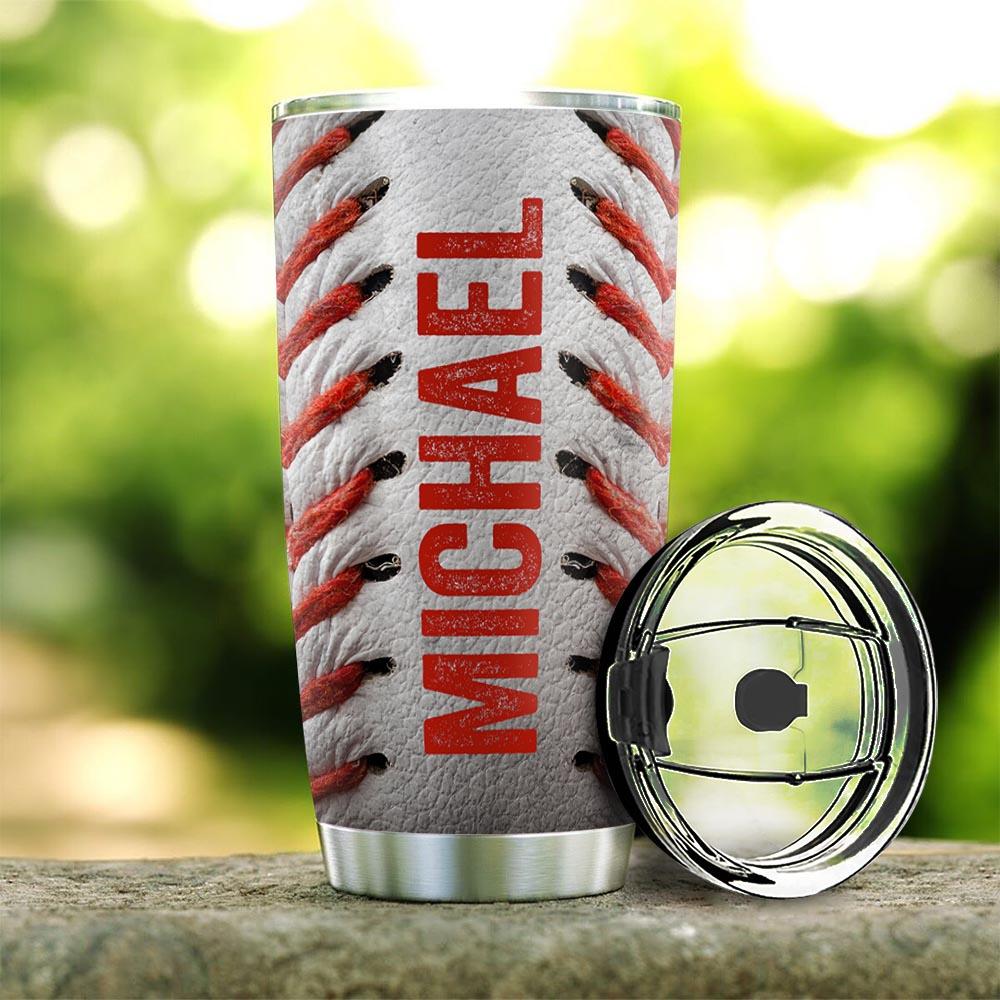 Personalized Baseball Pattern PYZ0311008 Stainless Steel Tumbler - MostSuit