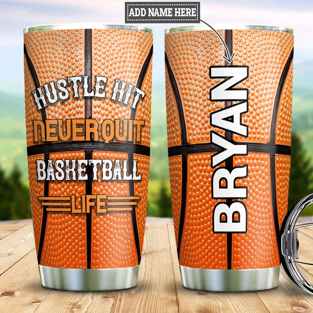 Personalized Basketball Ball Stainless Steel Tumbler Cups Drinkware 20oz - MostSuit